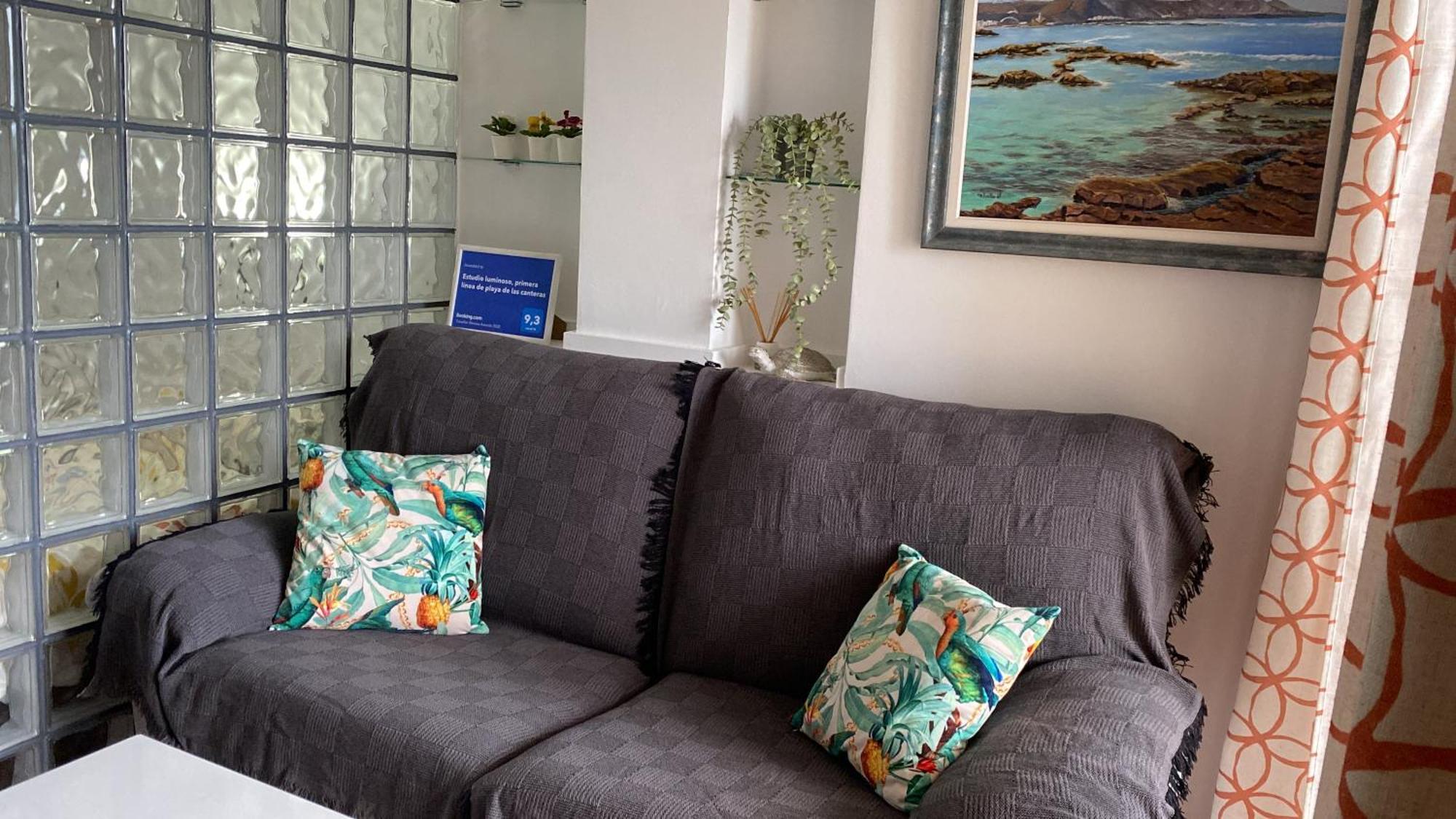 Apartamento Estudio Luminoso, Primera Linea De Playa De Canteras *
